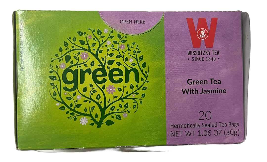 Wissotzky Tea, Green Tea With Jasmine 20's 1.06 Oz