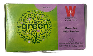 Wissotzky Tea, Green Tea With Jasmine 20's 1.06 Oz