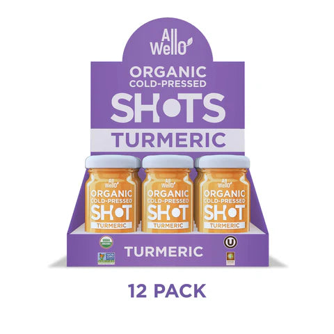 Allwello, Organic Cold-Pressed Turmeric Shot 12 x 2 Oz.
