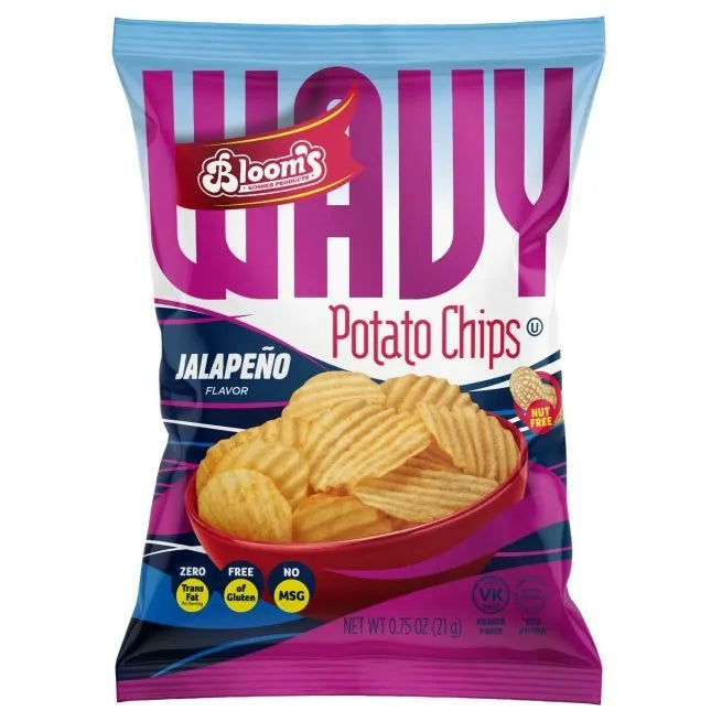 Bloom's, Wavy Potato Chips Jalapeno 0.75 Oz