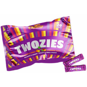 Chewzy, Twozies Orange & Lemon - Grape & Fruit Punch 20 Taffies
