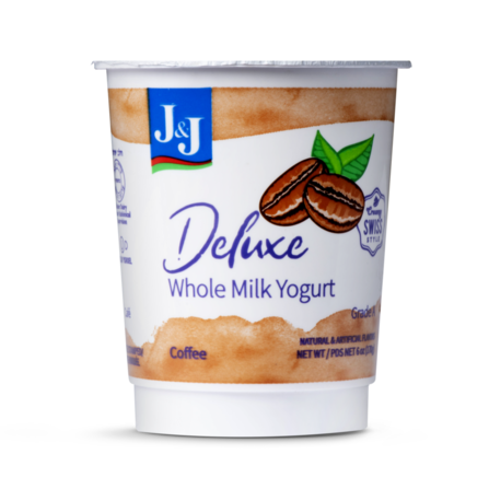 J&J, Deluxe Whole Milk Coffee Yogurt 6 Oz