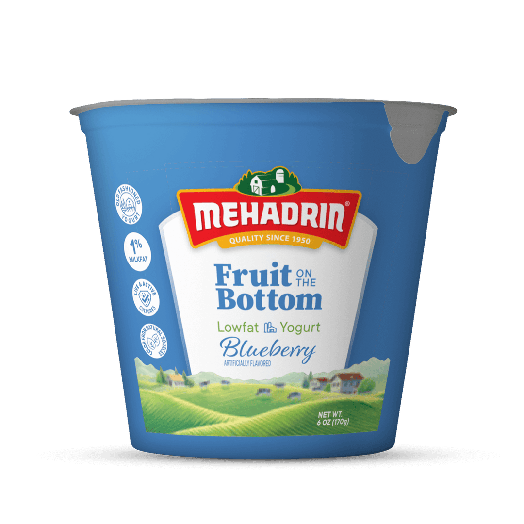 Mehadrin, Yogurt Fruit On The Bottom LF Blueberry 6 Oz