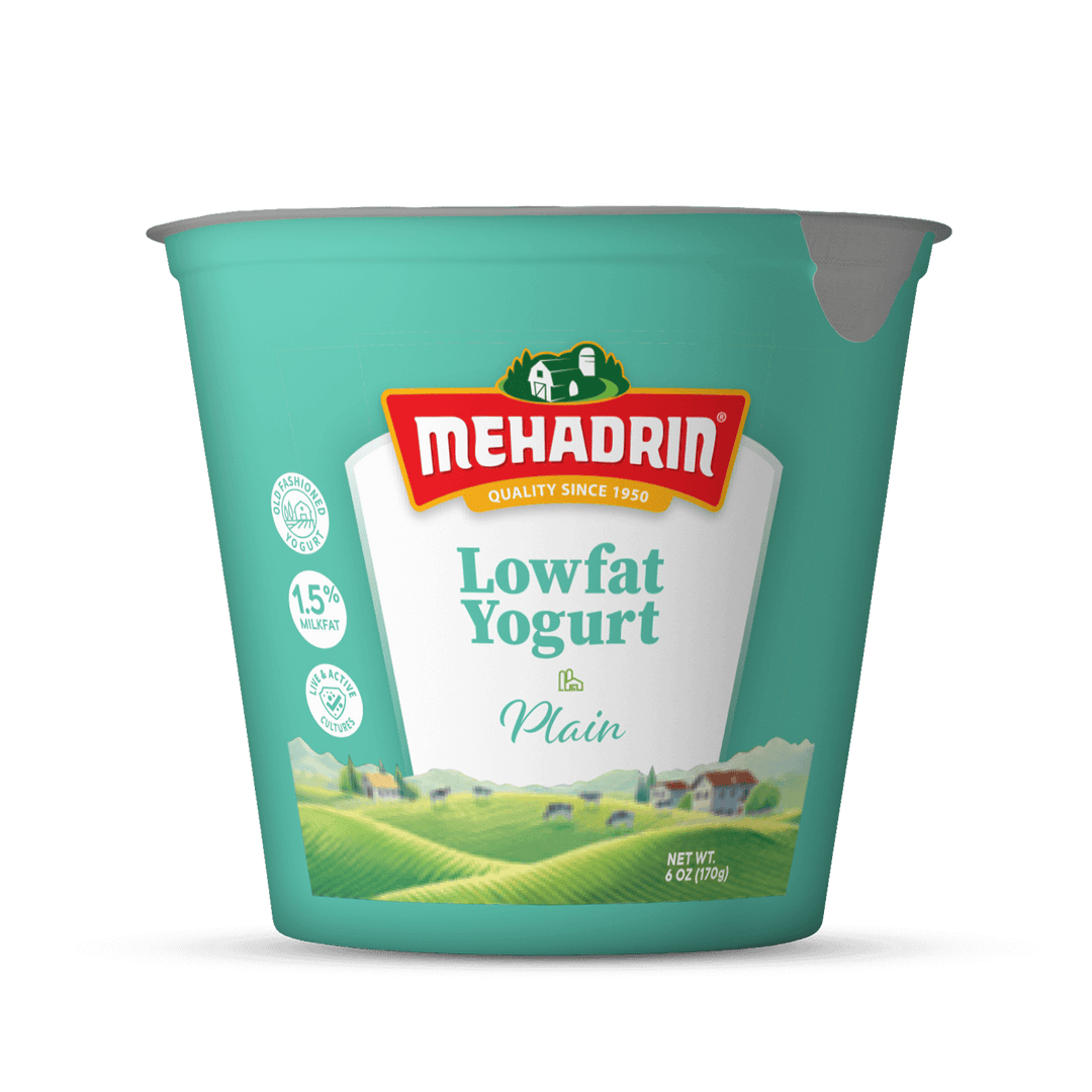 Mehadrin, Yogurt Fruit On The Bottom LF Plain 6 Oz