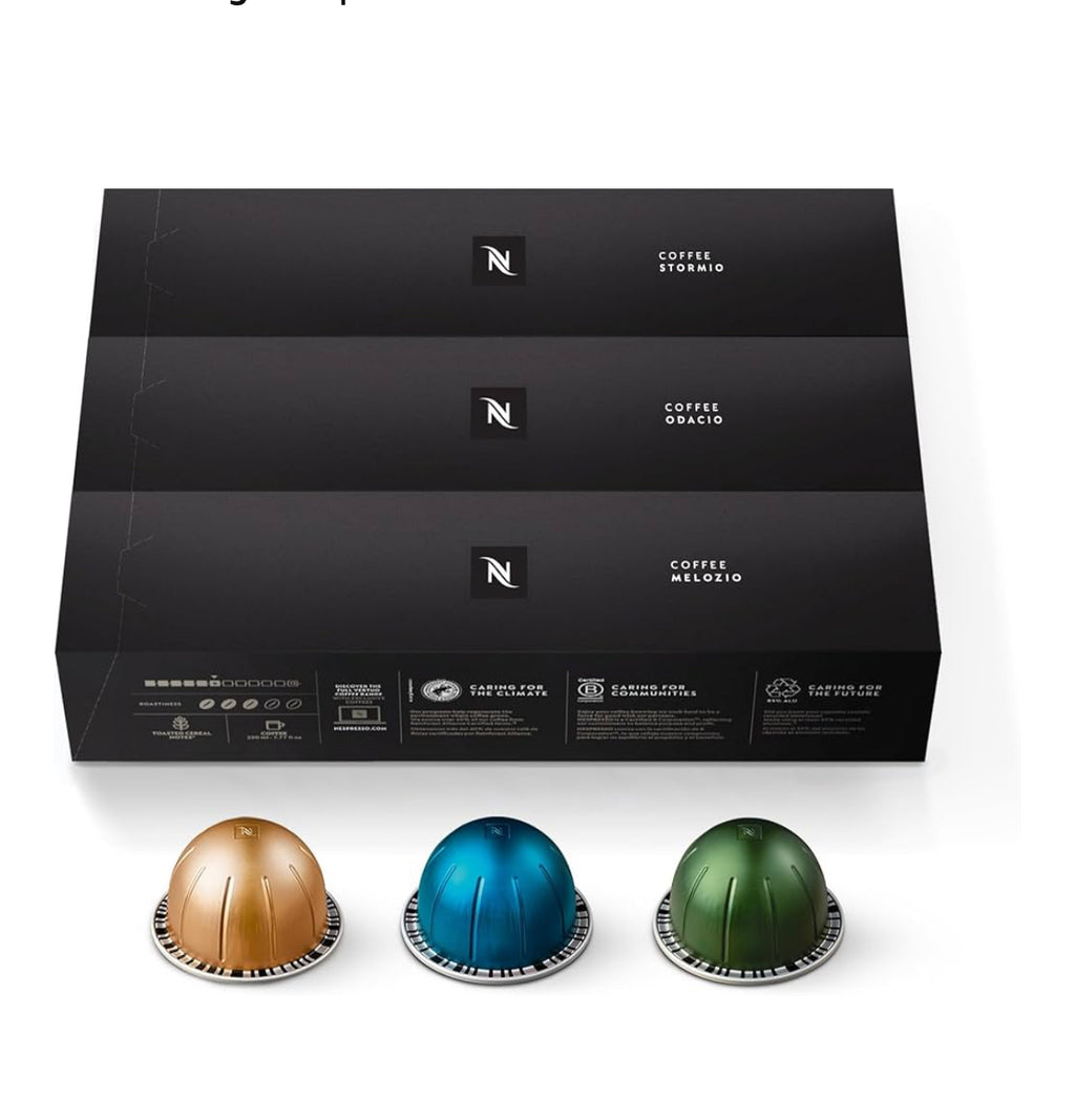 Nespresso Capsules Vertuo, Variety Pack, Medium and Dark Roast Coffee, 30 Count Coffee Pods, Brews 7.8 oz.