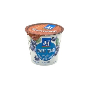 J&J, Traditional Lowfat Blueberry Yogurt 6 Oz