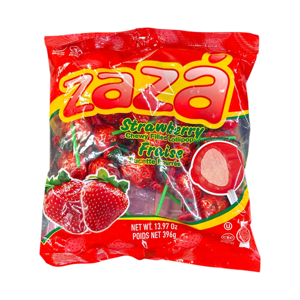 Zaza, Strawberry chewy Lollipops 396g