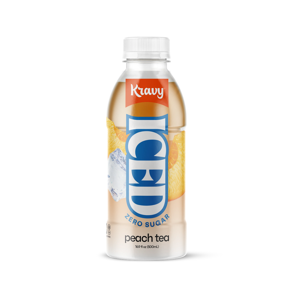 Kravy, Iced Peach Tea Zero Suger 16.9 oz
