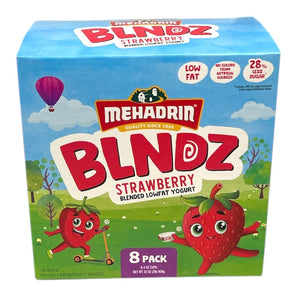 Mehadrin, BLNDZ Strawberry Blended Lowfat Yogurt 8 Pack