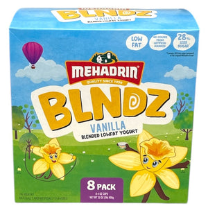 Mehadrin, BLNDZ Vanilla Blended Lowfat Yogurt 8 Pack