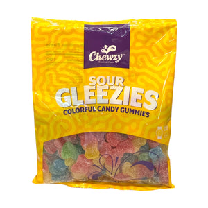 Chewzy Sour Gleezies Colorful Candy Gummies Bulk, 16 oz