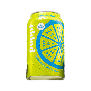 Poppi Lime Ginger ,Can 12 Oz