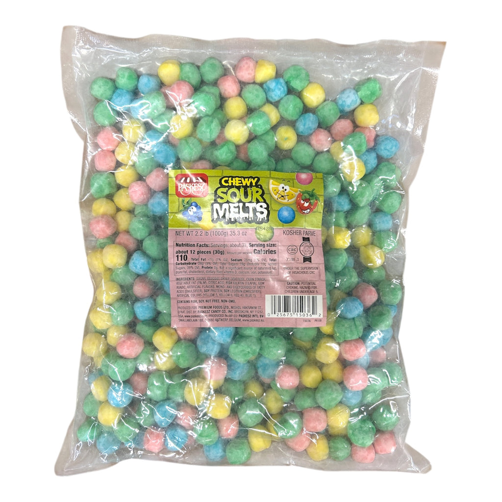 Paskesz, Chewy Sour Melts bulk 2.2 Lb