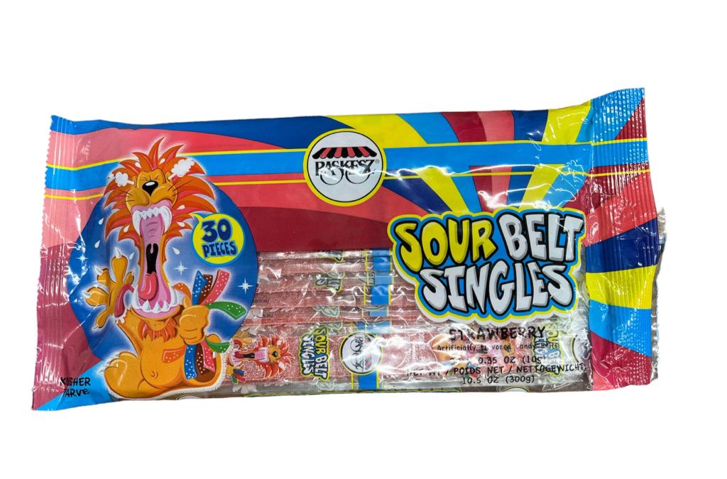 Paskesz Sour Belt Single Strawb Fampk 10.5 Oz