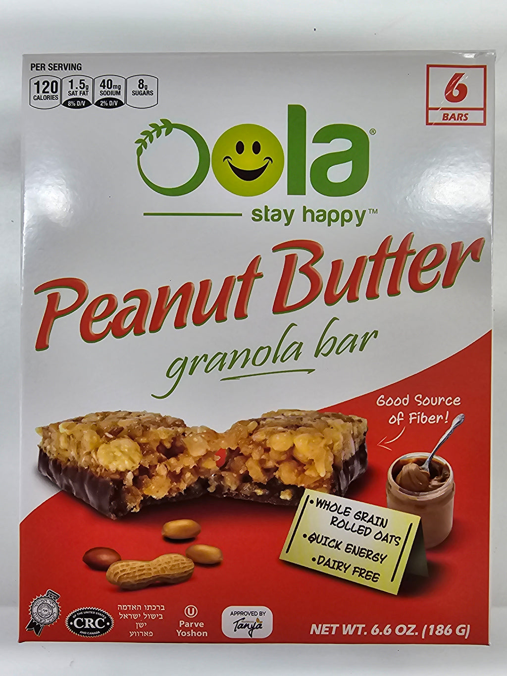 Oola, Granola Bar Peanut Butter 6.6 Oz
