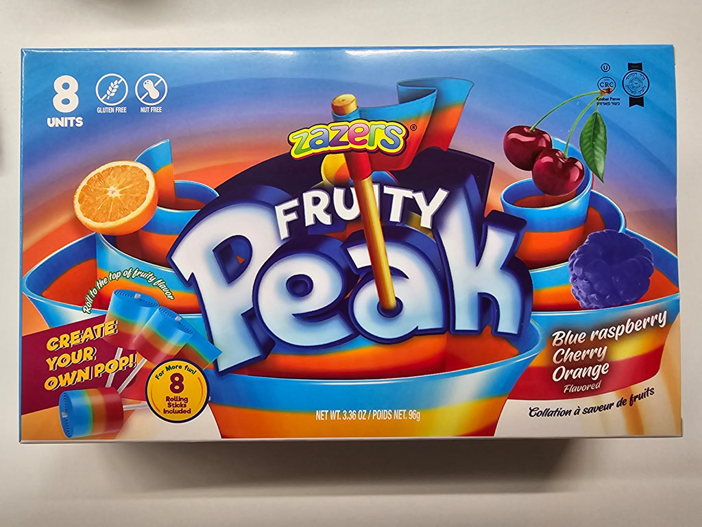 Zazers, Fruity Peak Blue R/Cherry/Orange Family Pack 3.36 Oz