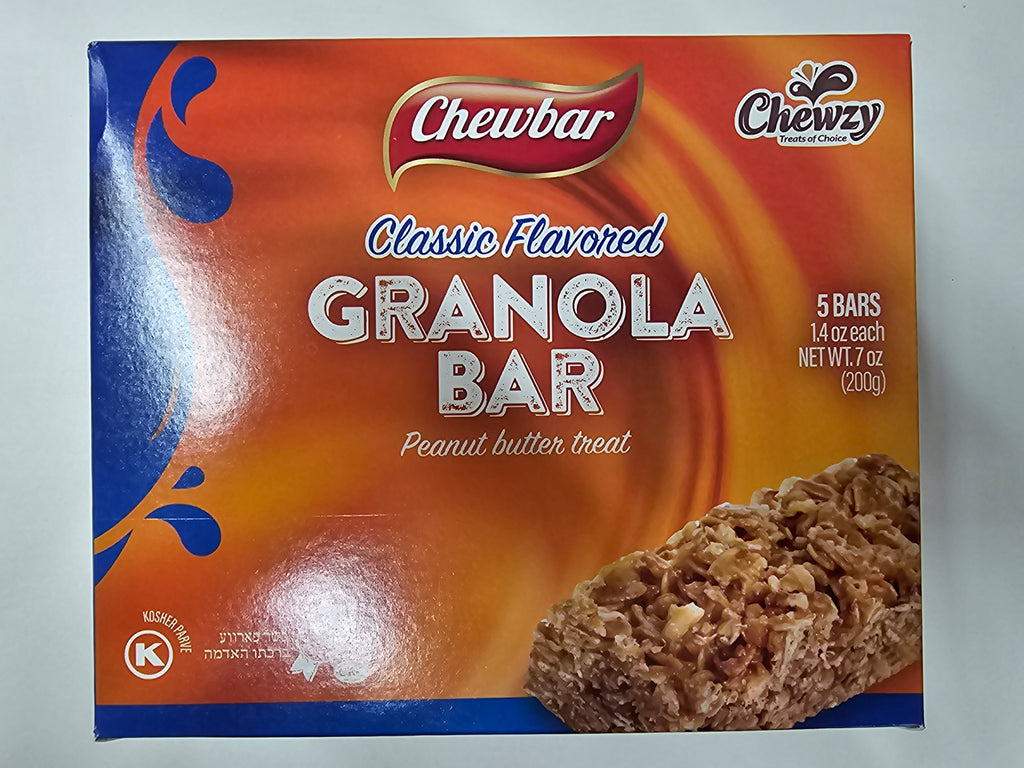 Chewbar, Classic Flavored Granola Bar Peanut Butter Treat, 5 Bars