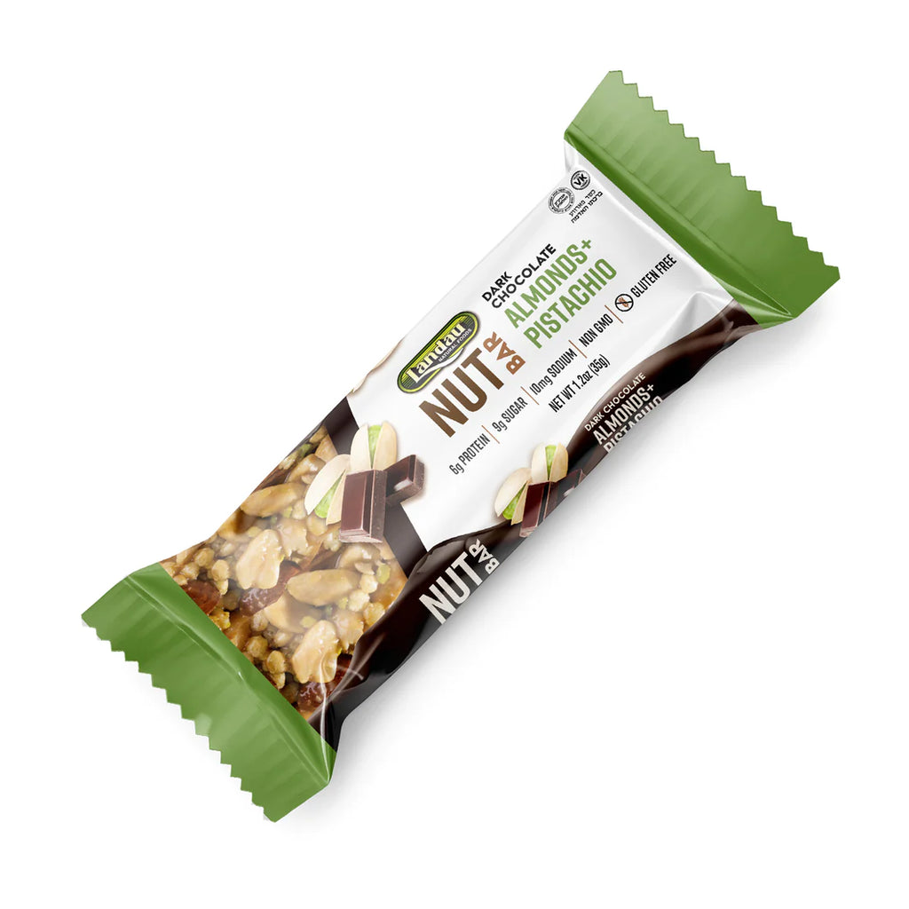 Landau, Nut Bar Dark Chocolate Almonds+Pistachio 1.2 Oz