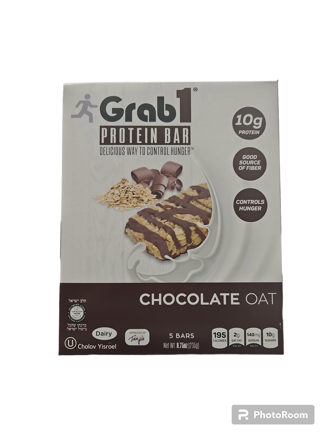 Grab1 Protein Bar Chocolate Oat 8.75oz