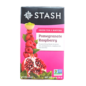 Stash, Green Tea & Matcha Pomegranate Raspberry 18 Tea Bags