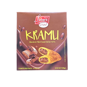 Lieber's, Kramli Chocolate Filled Peanut Butter Puffs 6 Packs