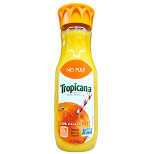 Tropicana, No Pulp Orange Juice 12 Oz