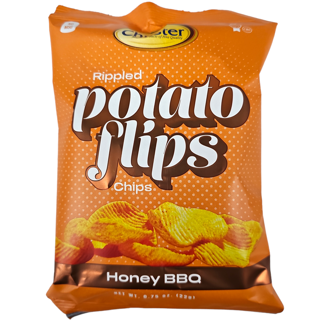 Chuster, Potato Flips Honey BBQ .75 Oz