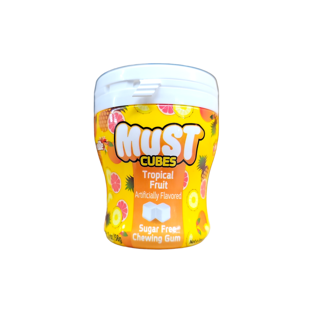 Elite, Must Cubes Tropical Fruit Sugar Free Gum 2 Oz