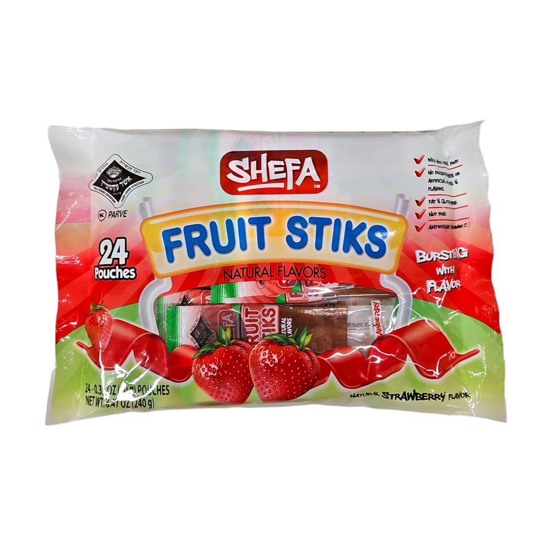 Shefa Blocks Shefa, Fruit Stiks Strawberry 24 Pouches – Vendors