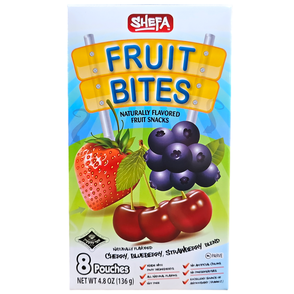 Shefa, Fruit Bites Cherry, Blueberry, Strawberry Blend 4.8 Oz