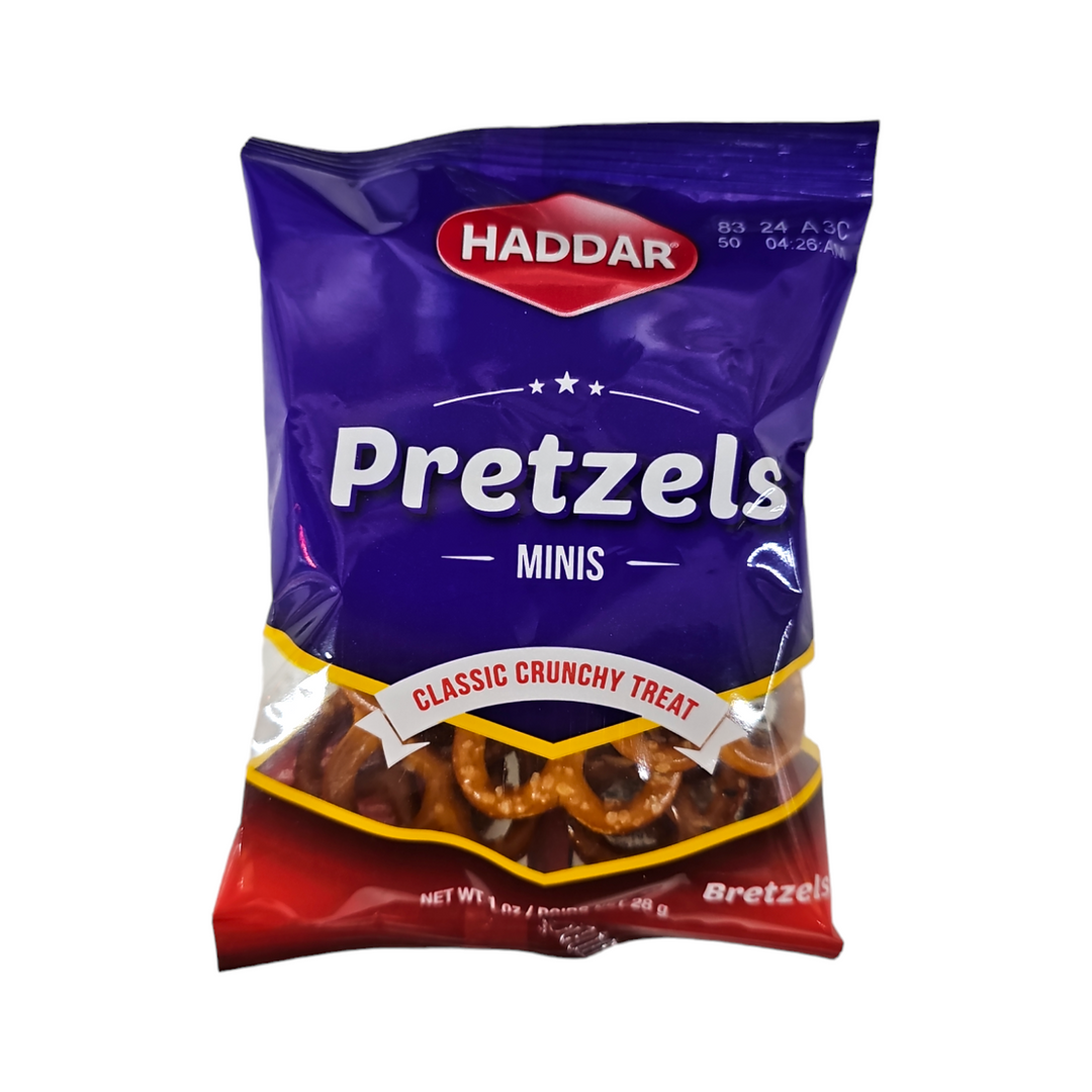 Haddar, Pretzels Minis Classic Crunchy Treat 1 Oz