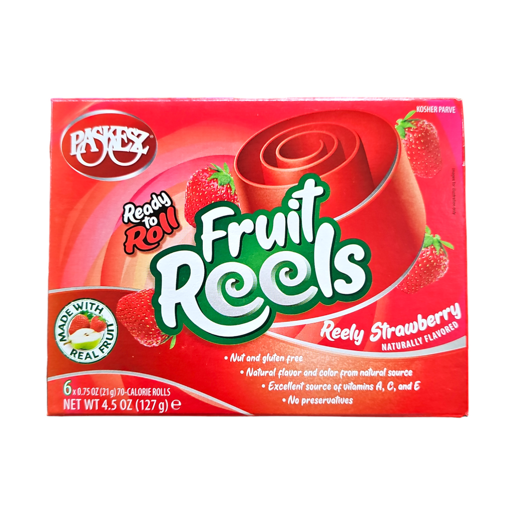 Paskesz Fruit Reels Strawberry 4.5 Oz