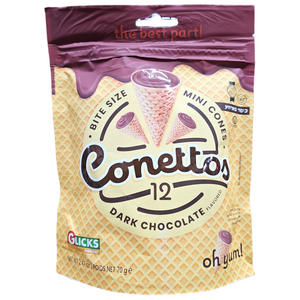Glicks Everyday, Conettos Dark Chocolate Flavored 2.47 Oz