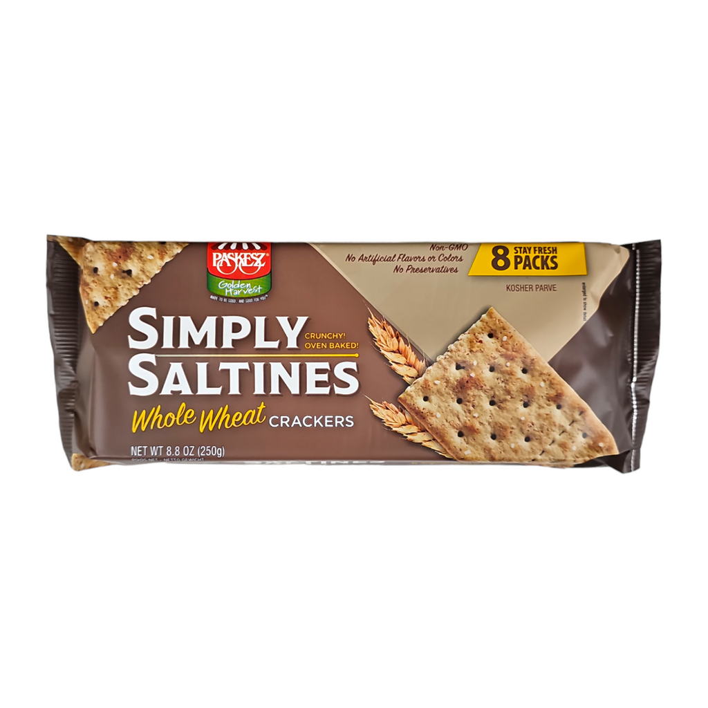 Paskesz, Simply Saltines Whole Wheat Crackers 8 Packs