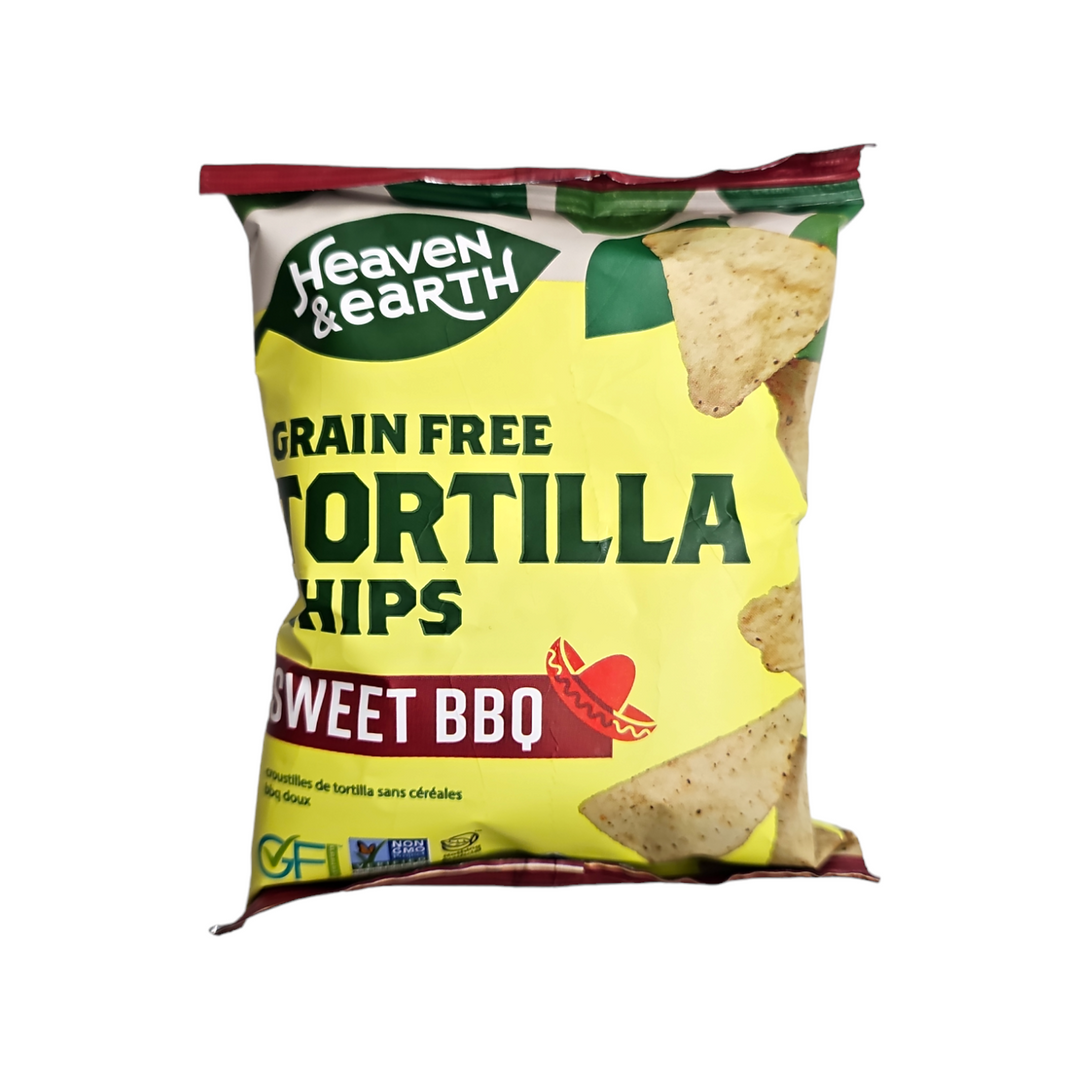 H&E, Grain Free Tortilla Chips Sweet BBQ 1 Oz