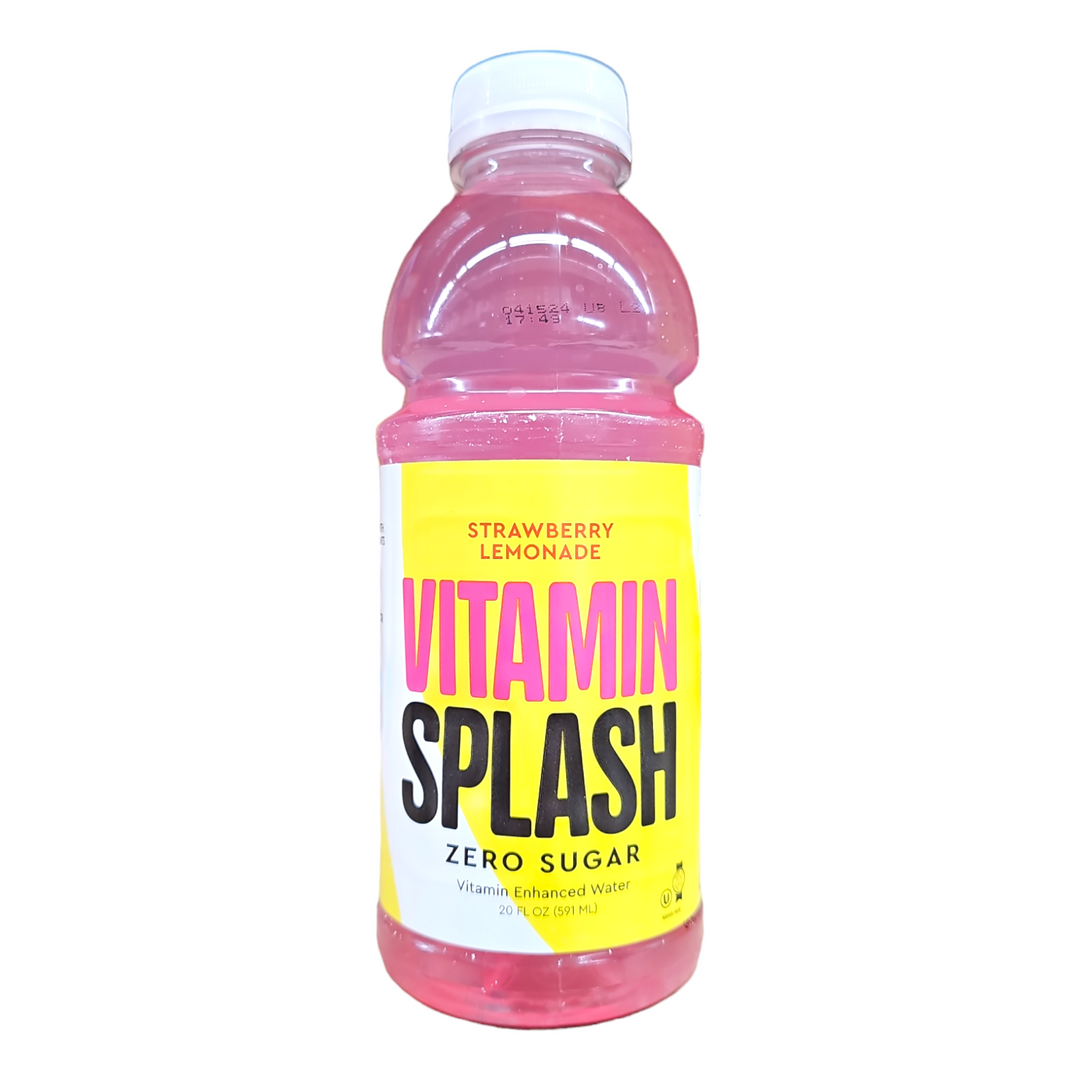 Vitamin Splash, Zero Sugar Strawberry Lemonade 20 Oz