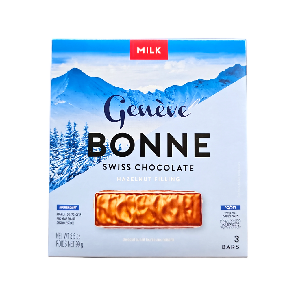 Geneve, Bonne Swiss Milk Chocolate Hazelnut Filling 3 Bars