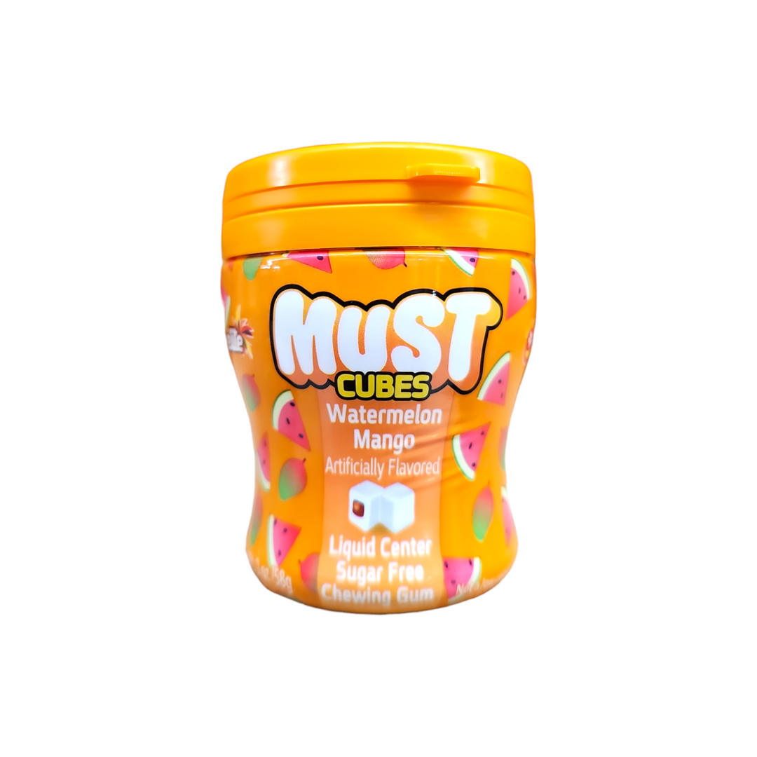 Elite, Must Cubes Watermelon Mango Liquid Center Sugar Free Gum 2 Oz