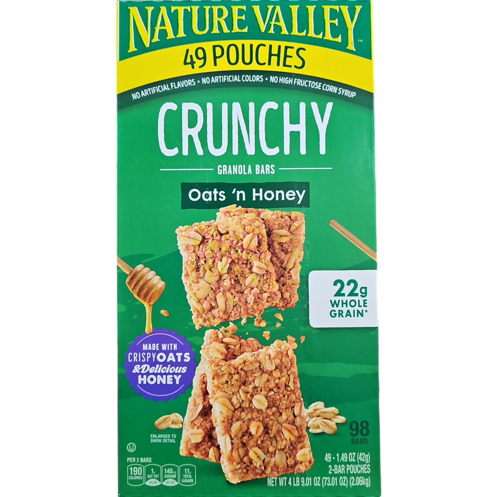 Nature Valley Crunchy Granola Bar, Oats 'n Honey, 1.49 oz, 49-count