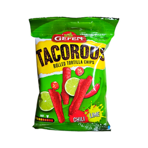 Gefen, Tacoroos Rolled Tortilla Chips Chili Lime 1 Oz