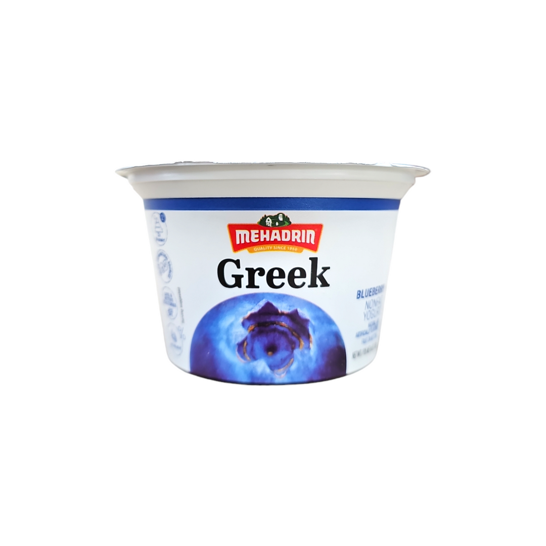 Mehadrin, Greek Blueberry Nonfat Yogurt 6 Oz