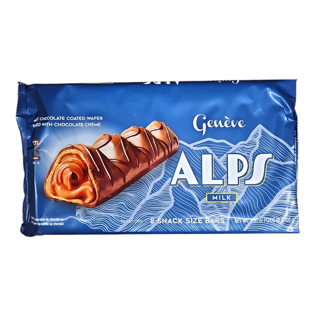 Geneve, Alps Milk, Milk Chocolate Coated Wafer 8 Snack Size Bars