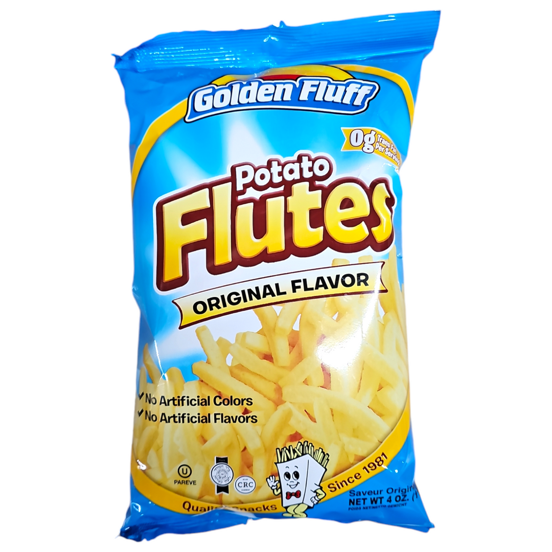 Big, Golden Fluff, Potato Flutes Original 4 Oz