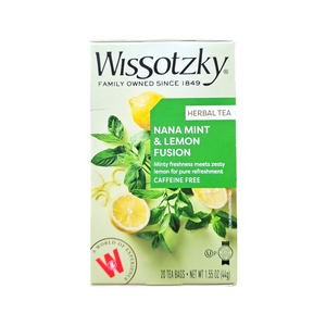 Wissotzky Tea, Herbal Tea Nana Mint & Lemon Fusion 20 Tea Bags