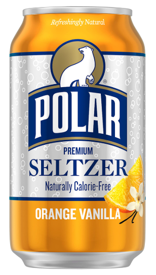 Can, Polar Seltzer Orange Vanilla 12 Oz.