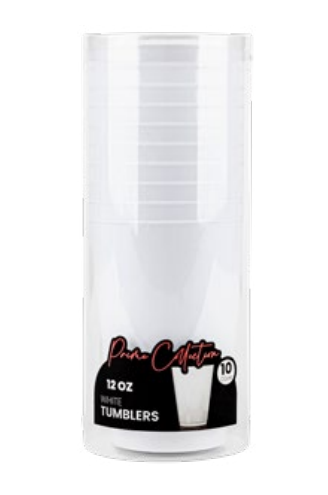 12oz Tumblers Prime Collection White (10 Count)