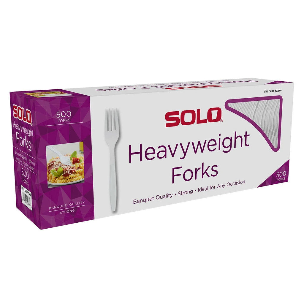 Solo, Heavyweight Forks, White, 500-Count