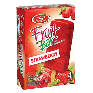 Klein's Ice Cream, Fruit Bar Strawberry 4 x 4 Oz