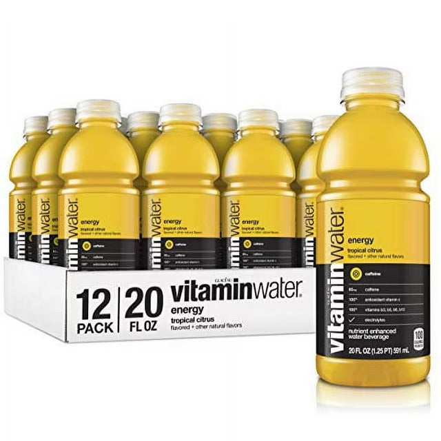 CASE Glacau, Vitamin Water Energy Tropical Citrus 20 Oz 12pk
