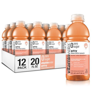 CASE Glacau, Vitamin Water Zero Sugar Gutsy Watermelon Peach 20 Oz 48pk